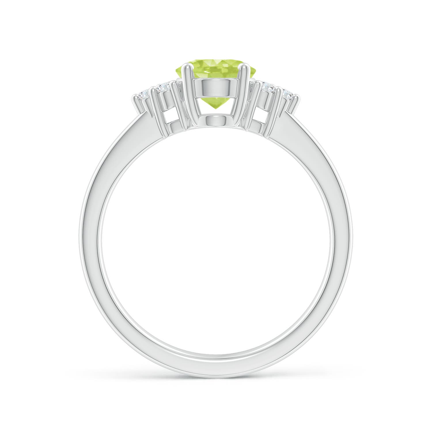 A - Peridot / 1.46 CT / 14 KT White Gold