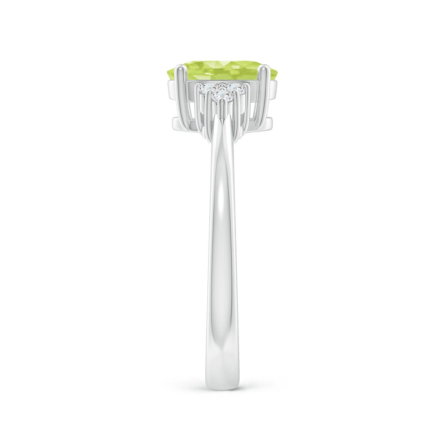 A - Peridot / 1.46 CT / 14 KT White Gold