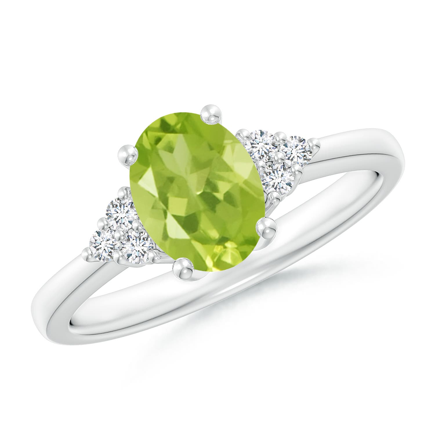 AA - Peridot / 1.46 CT / 14 KT White Gold