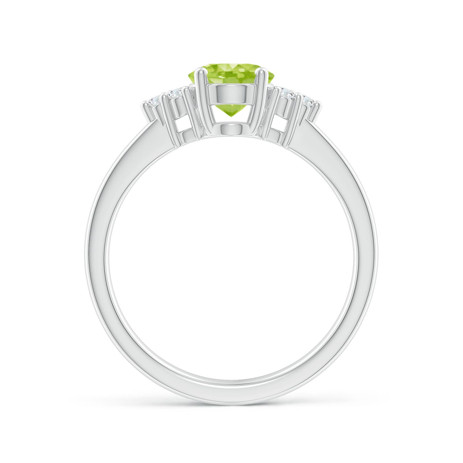 AA - Peridot / 1.46 CT / 14 KT White Gold