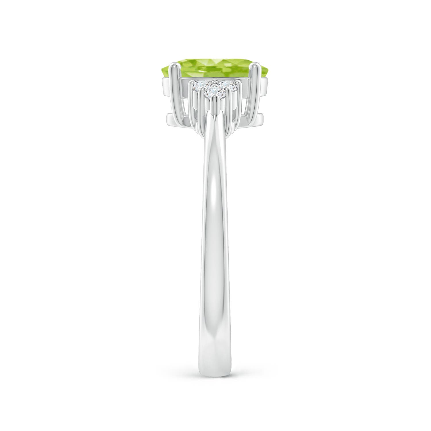 AA - Peridot / 1.46 CT / 14 KT White Gold