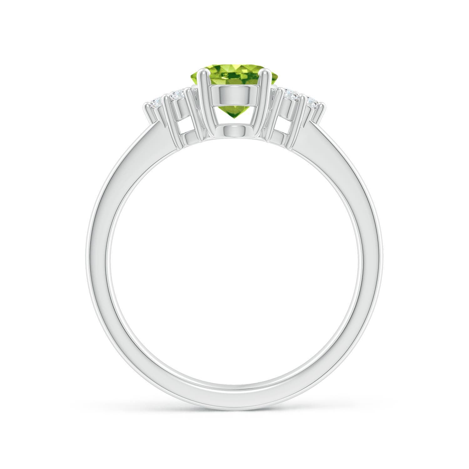 AAA - Peridot / 1.46 CT / 14 KT White Gold