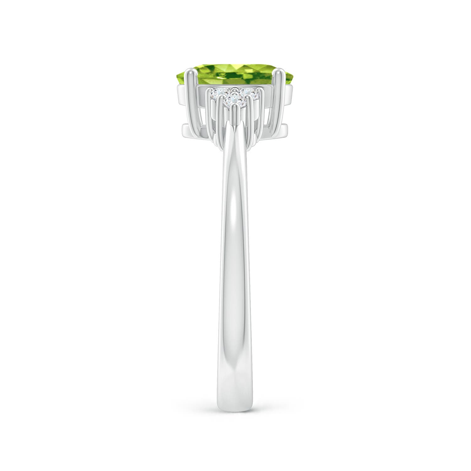 AAA - Peridot / 1.46 CT / 14 KT White Gold