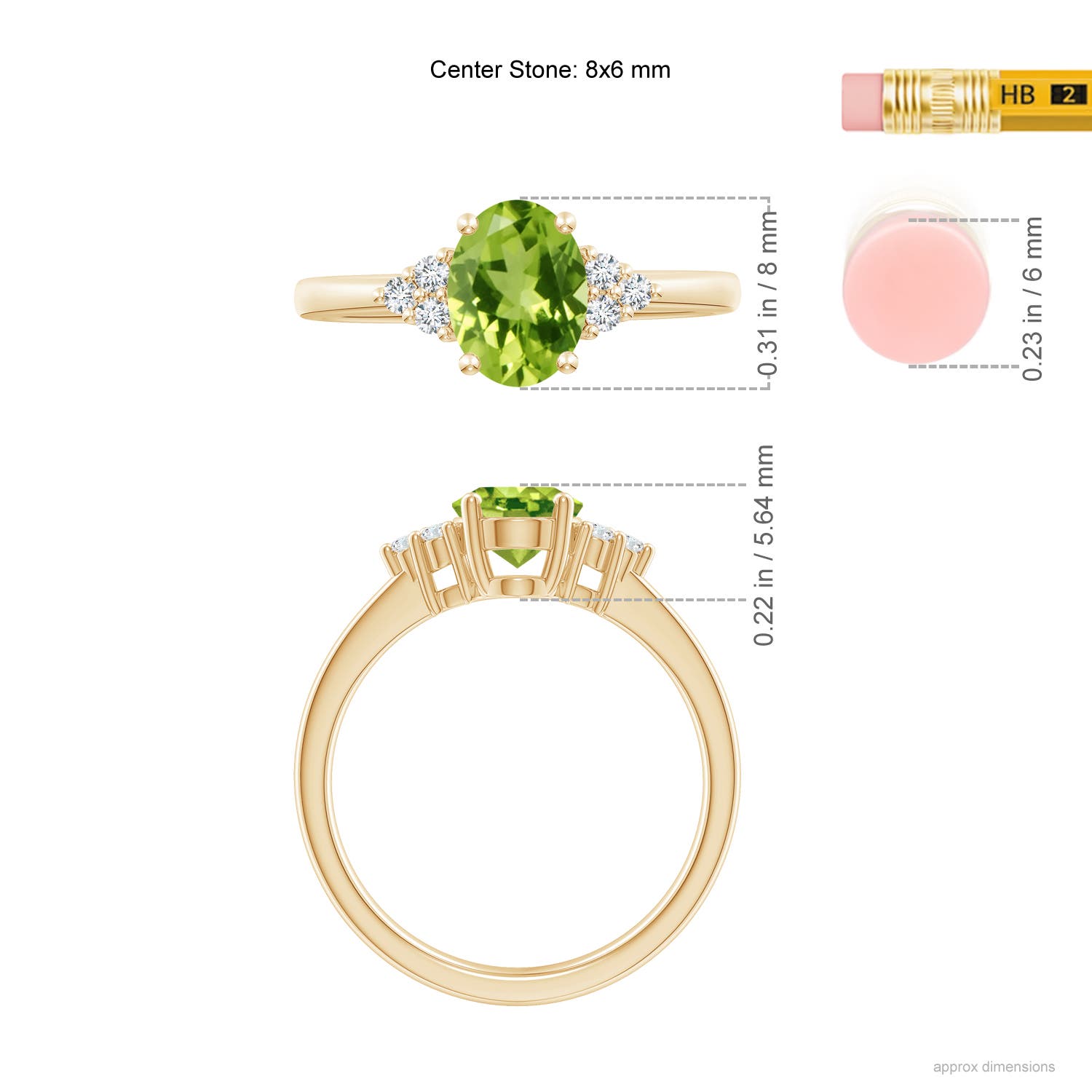 AAA - Peridot / 1.46 CT / 14 KT Yellow Gold