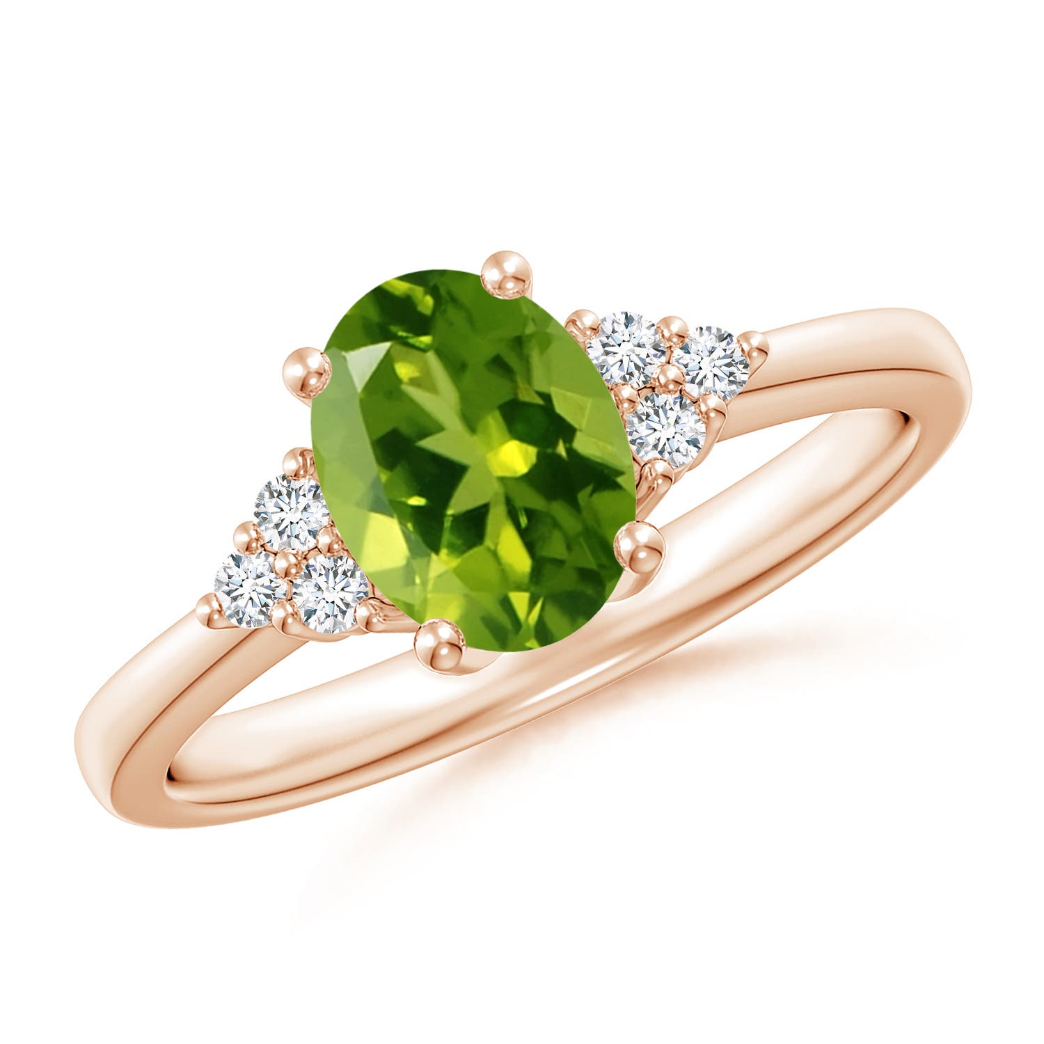 AAAA - Peridot / 1.46 CT / 14 KT Rose Gold