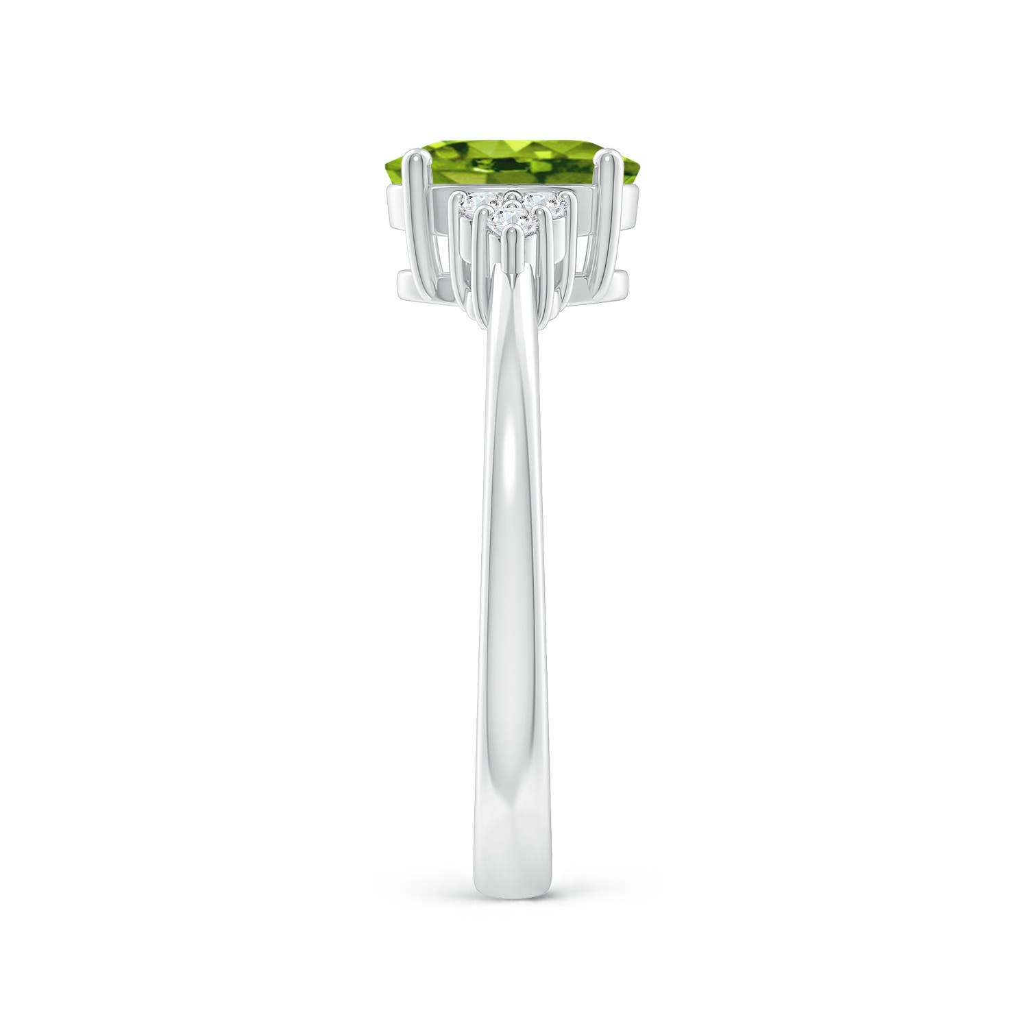 AAAA - Peridot / 1.46 CT / 14 KT White Gold