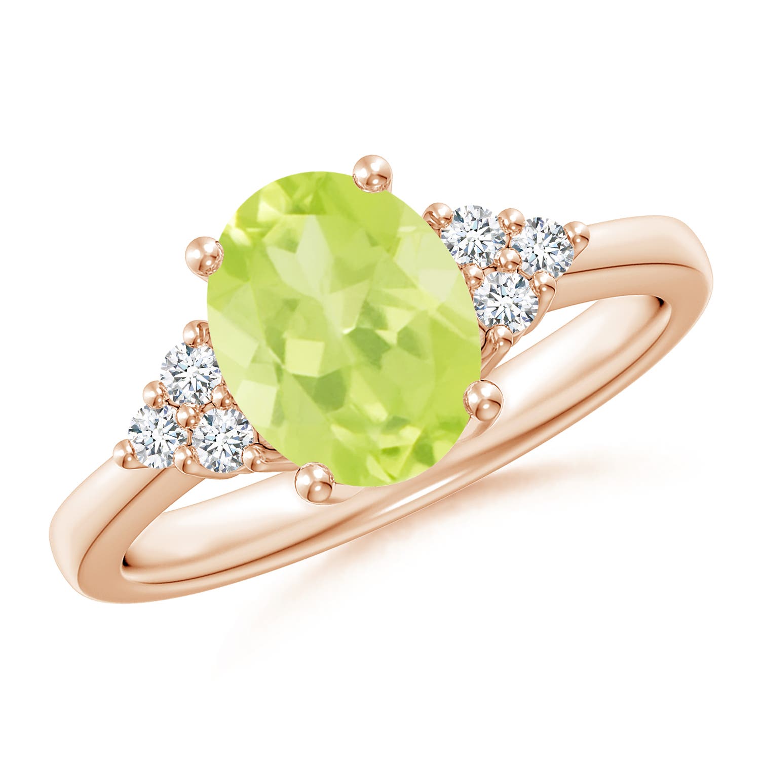 A - Peridot / 2.05 CT / 14 KT Rose Gold