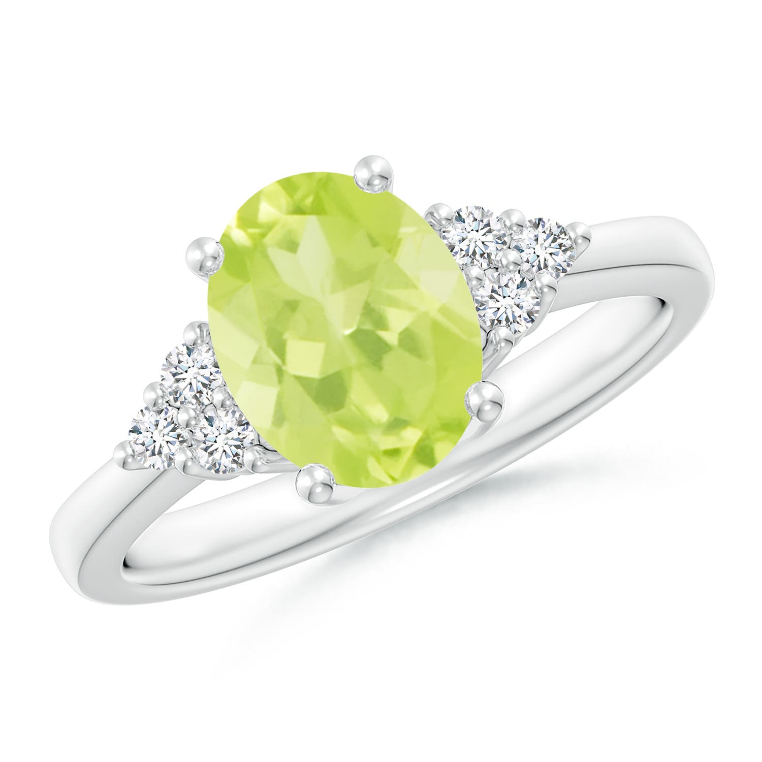 A - Peridot / 2.05 CT / 14 KT White Gold