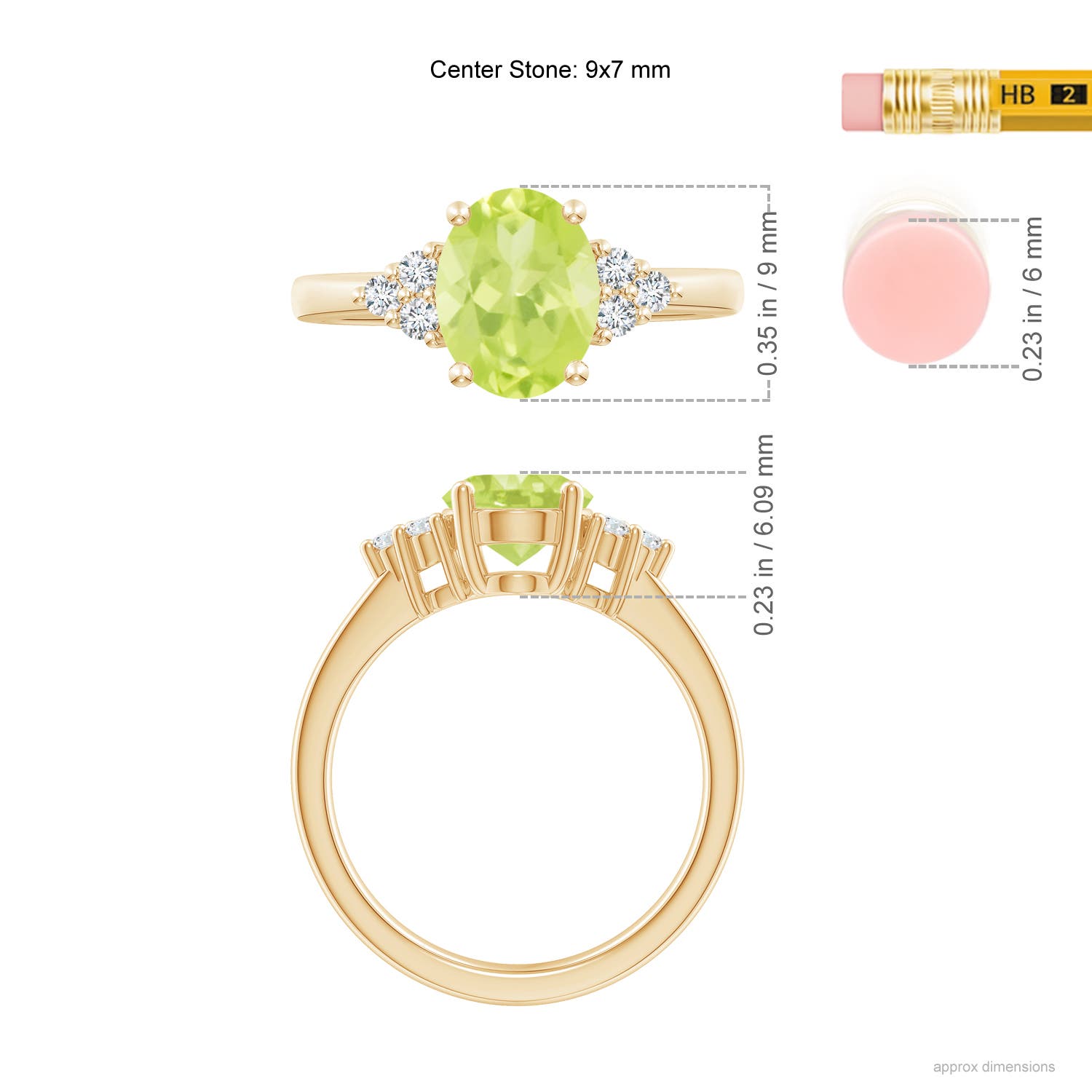 A - Peridot / 2.05 CT / 14 KT Yellow Gold