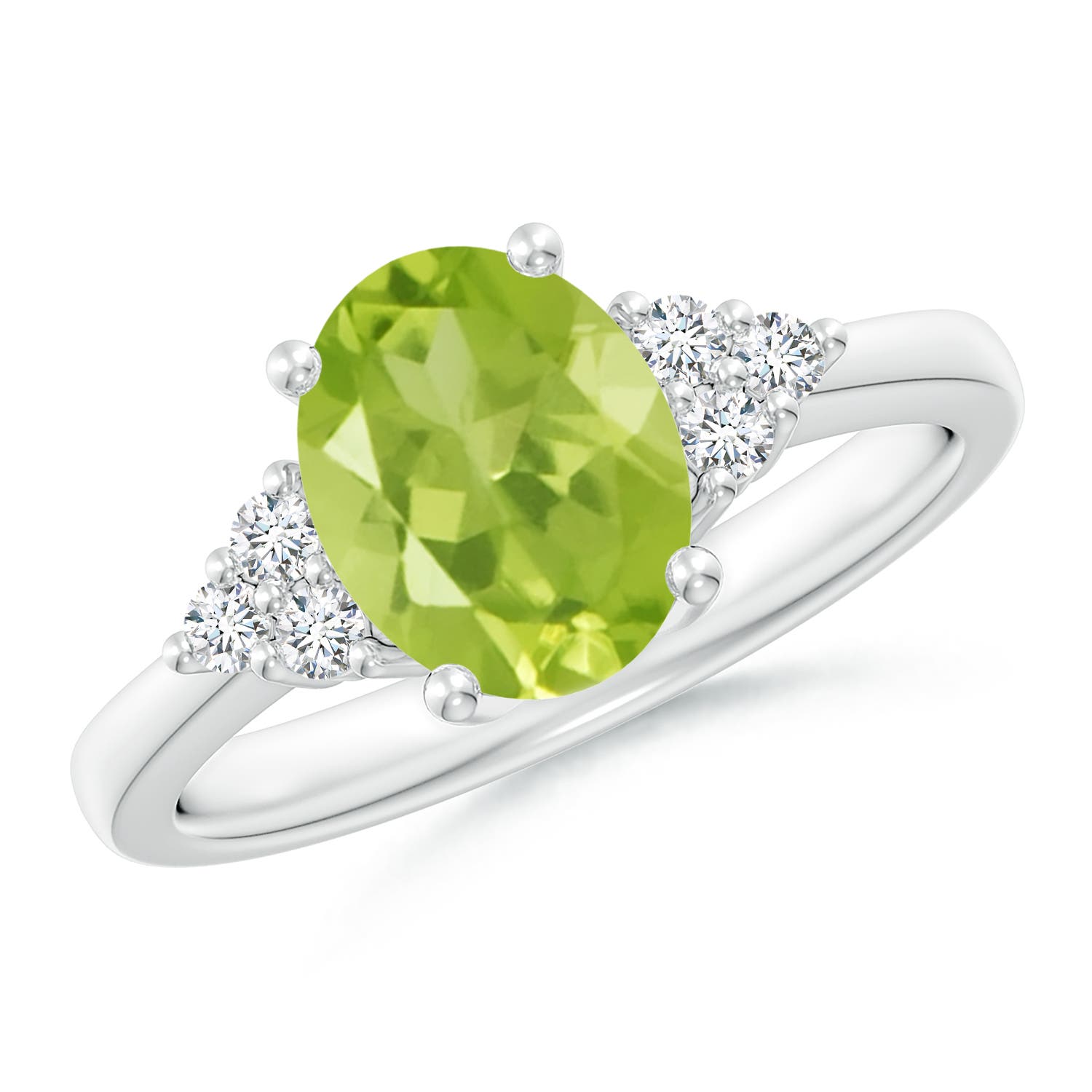 AA - Peridot / 2.05 CT / 14 KT White Gold