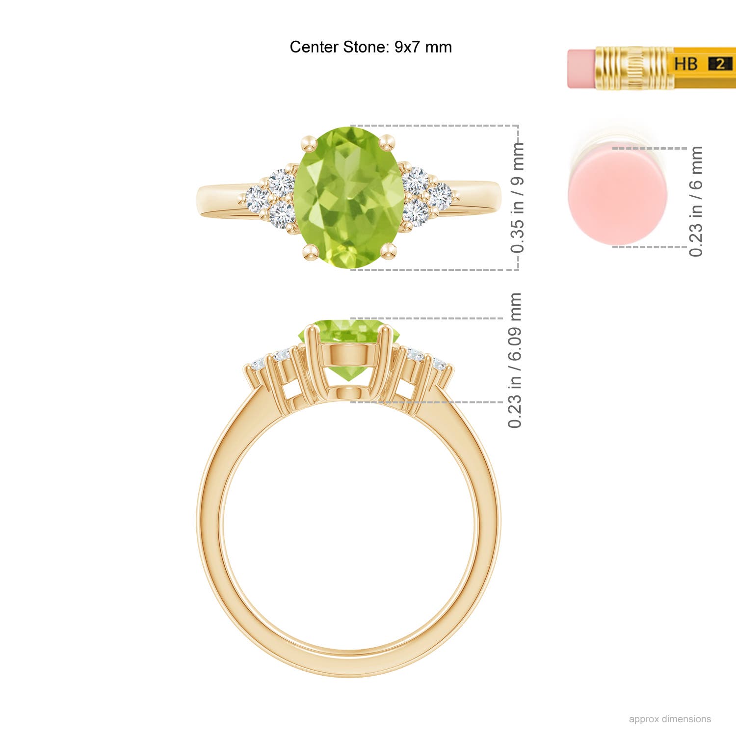 AA - Peridot / 2.05 CT / 14 KT Yellow Gold