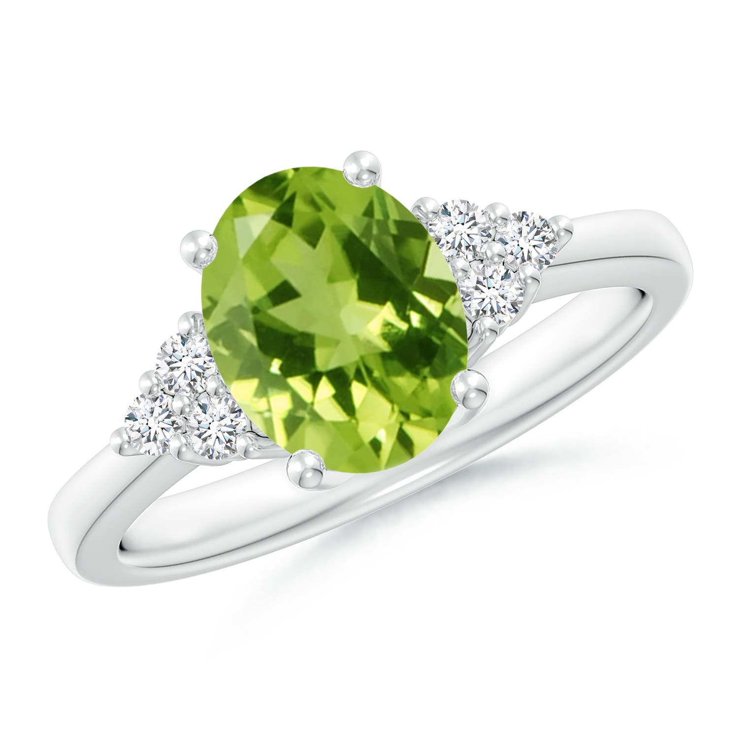 AAA - Peridot / 2.05 CT / 14 KT White Gold