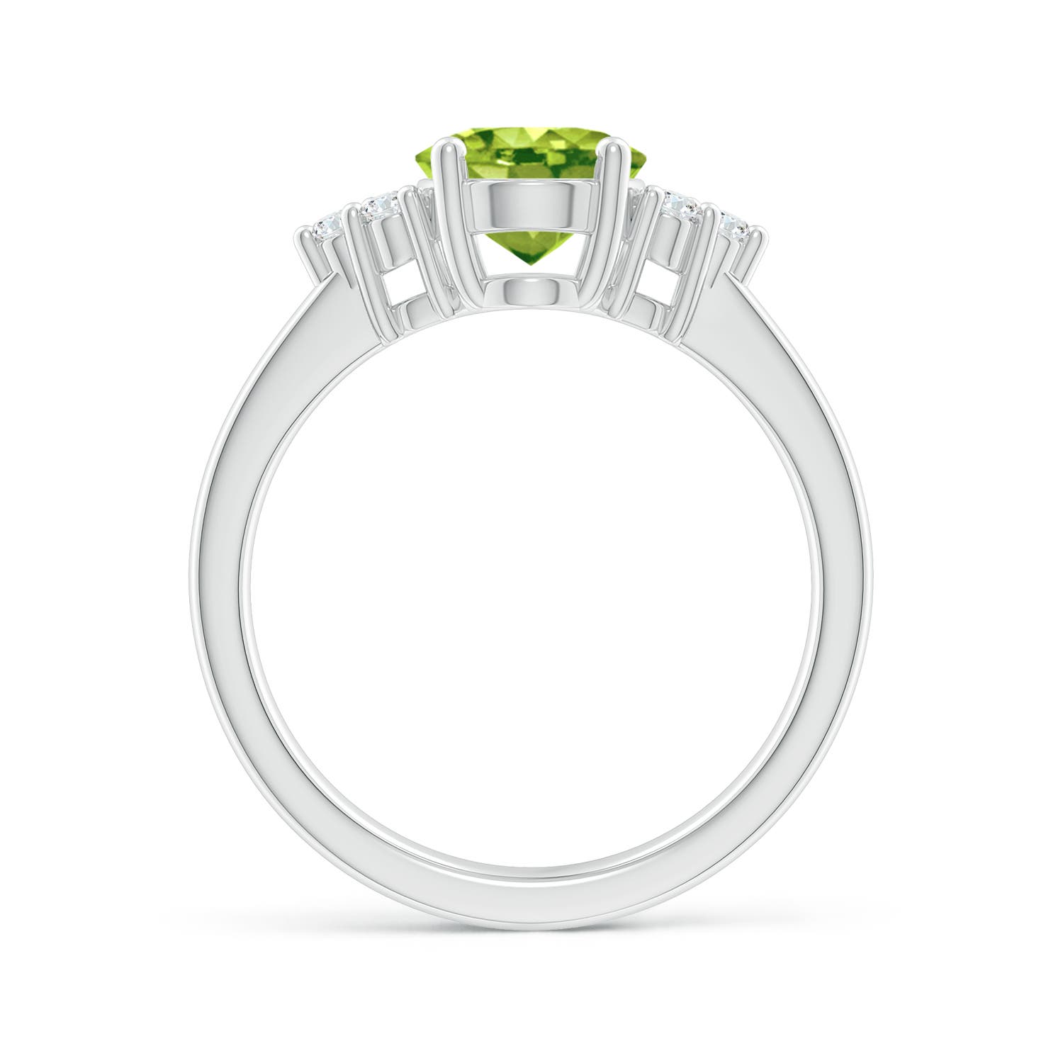 AAA - Peridot / 2.05 CT / 14 KT White Gold