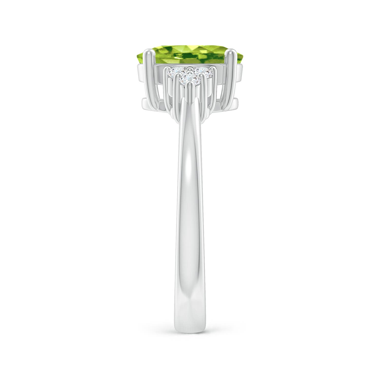 AAA - Peridot / 2.05 CT / 14 KT White Gold