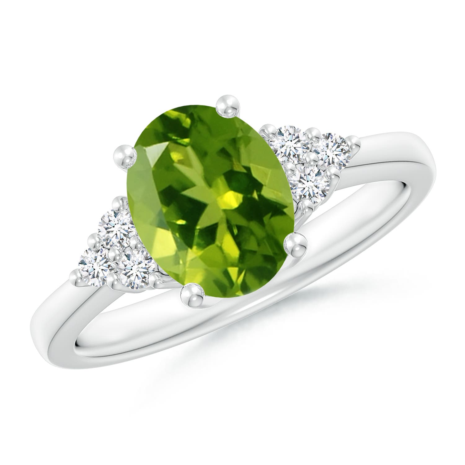 AAAA - Peridot / 2.05 CT / 14 KT White Gold