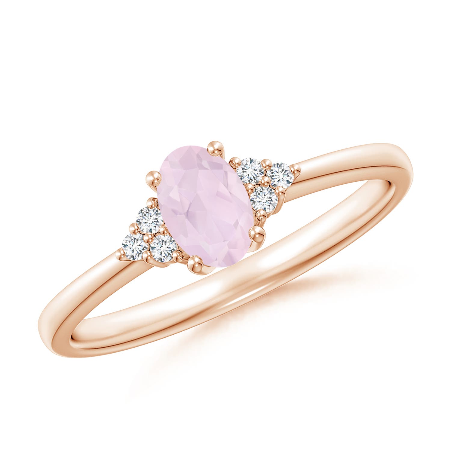 A - Rose Quartz / 0.44 CT / 14 KT Rose Gold