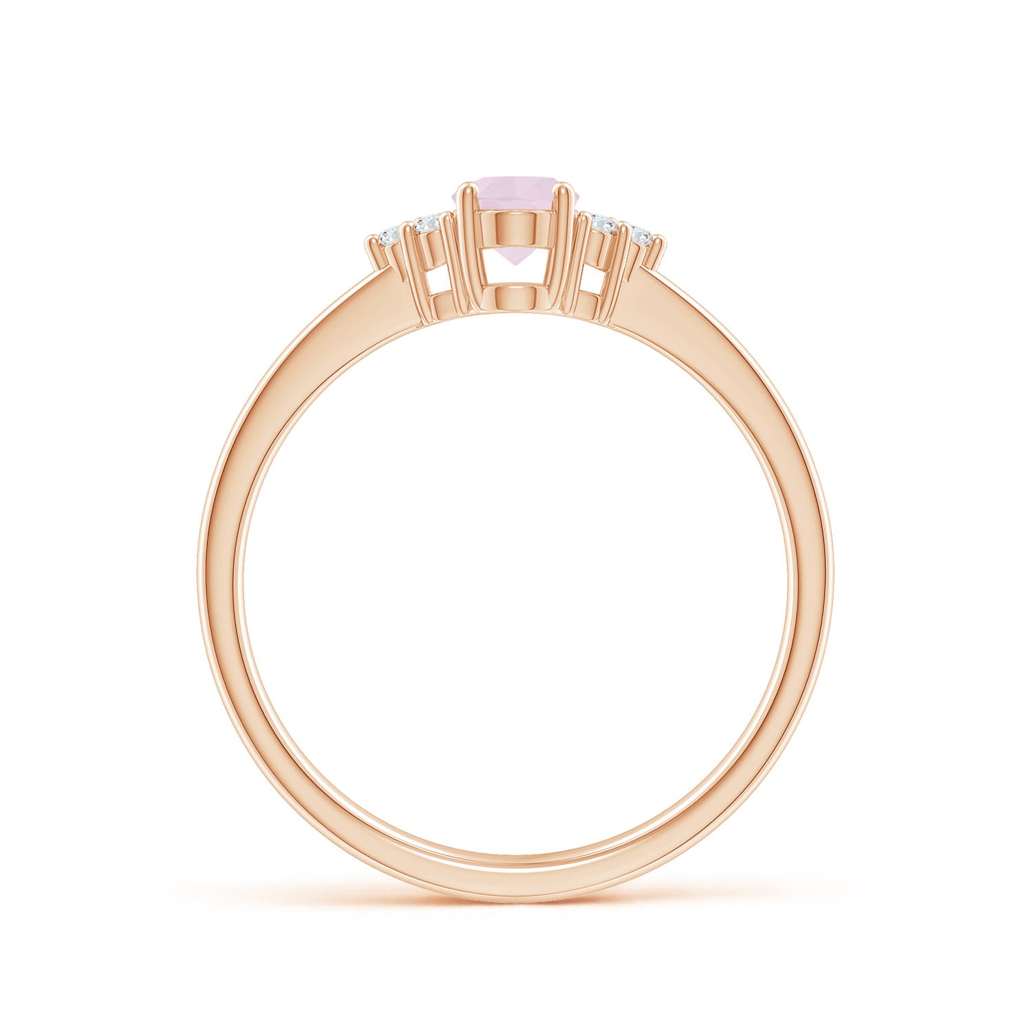 A - Rose Quartz / 0.44 CT / 14 KT Rose Gold