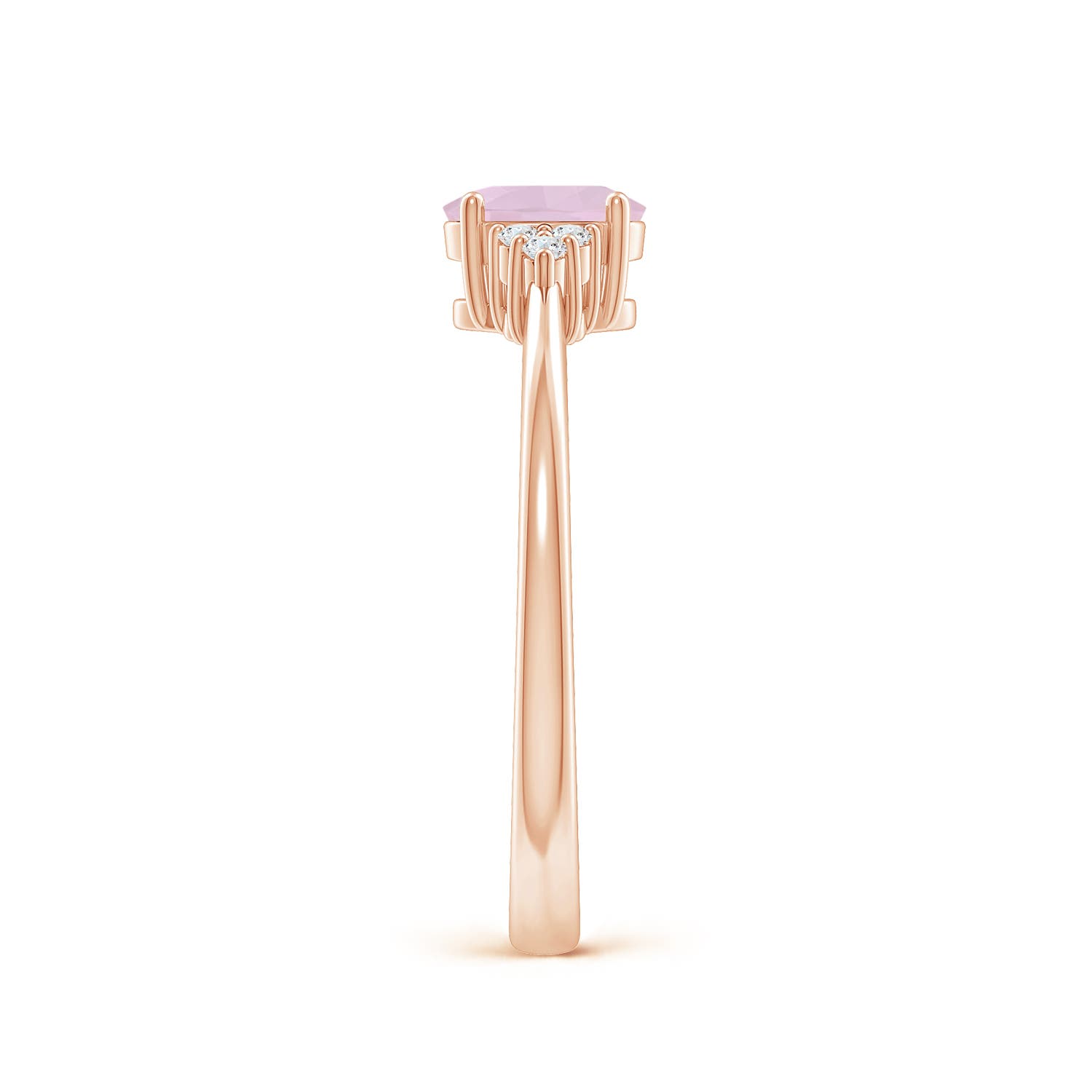 AA - Rose Quartz / 0.44 CT / 14 KT Rose Gold