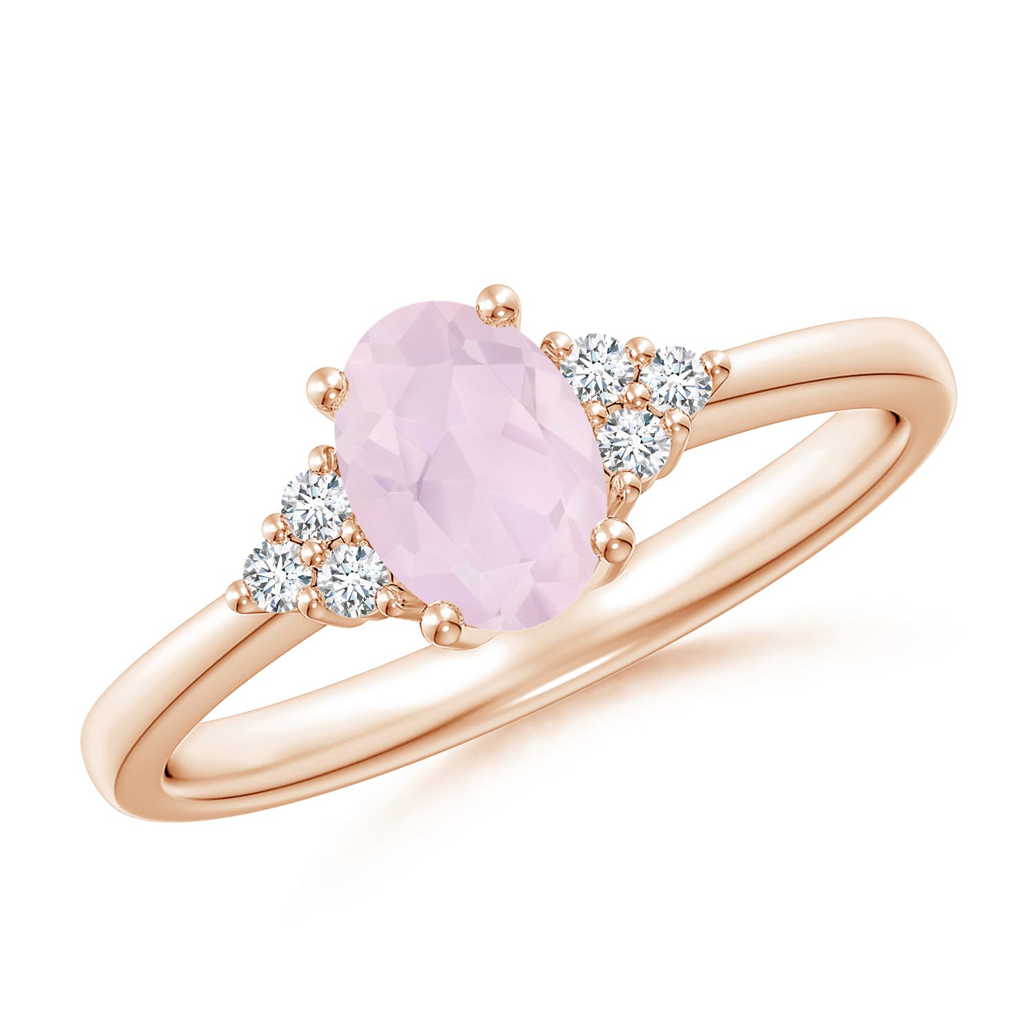 A - Rose Quartz / 0.78 CT / 14 KT Rose Gold