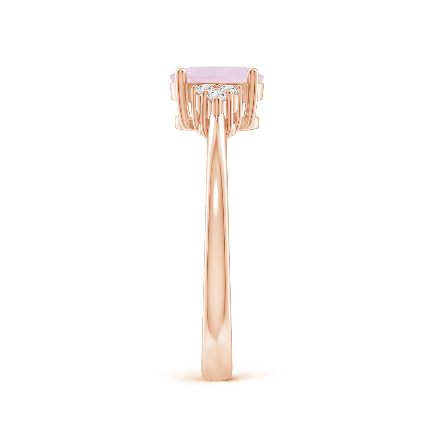 A - Rose Quartz / 0.78 CT / 14 KT Rose Gold