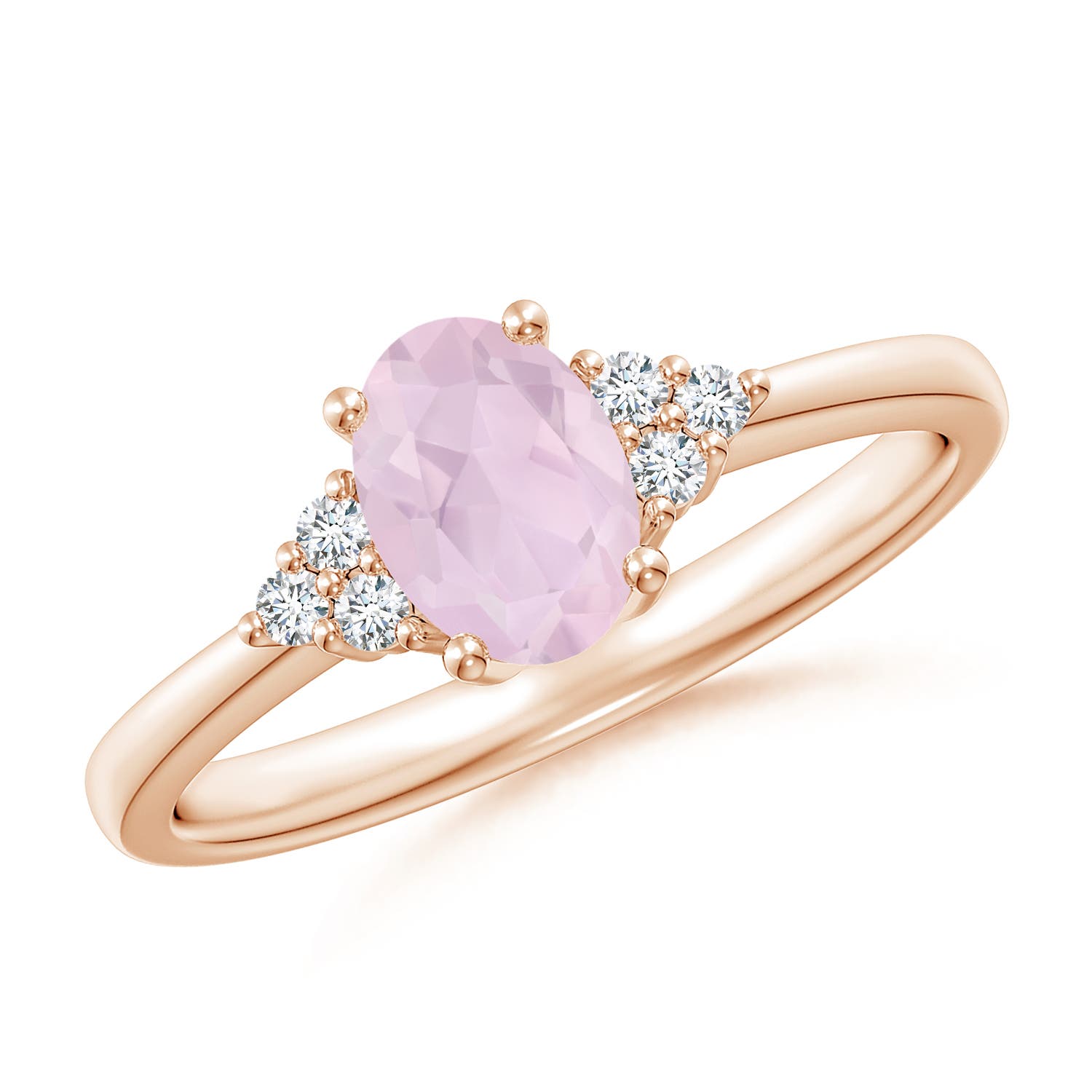 AA - Rose Quartz / 0.78 CT / 14 KT Rose Gold