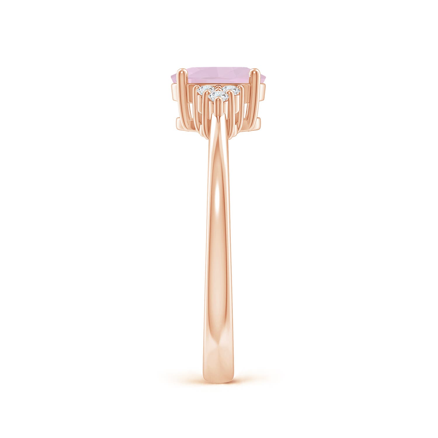 AA - Rose Quartz / 0.78 CT / 14 KT Rose Gold