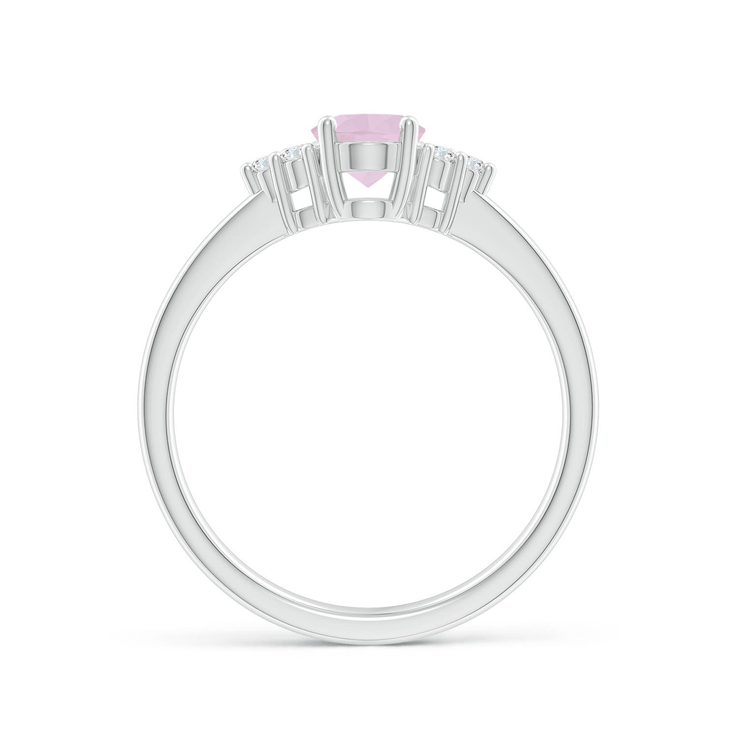 AA - Rose Quartz / 0.78 CT / 14 KT White Gold