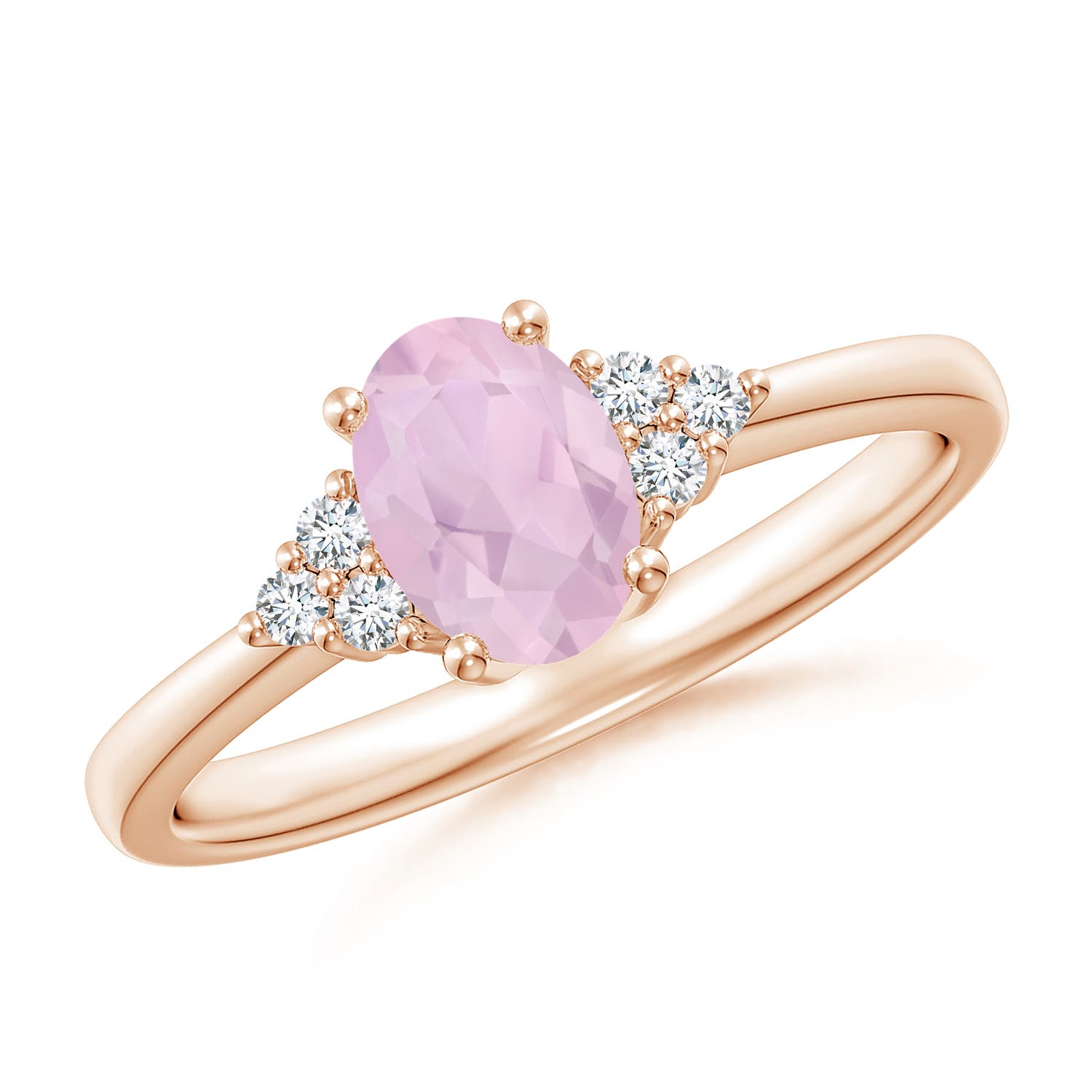 AAA - Rose Quartz / 0.78 CT / 14 KT Rose Gold