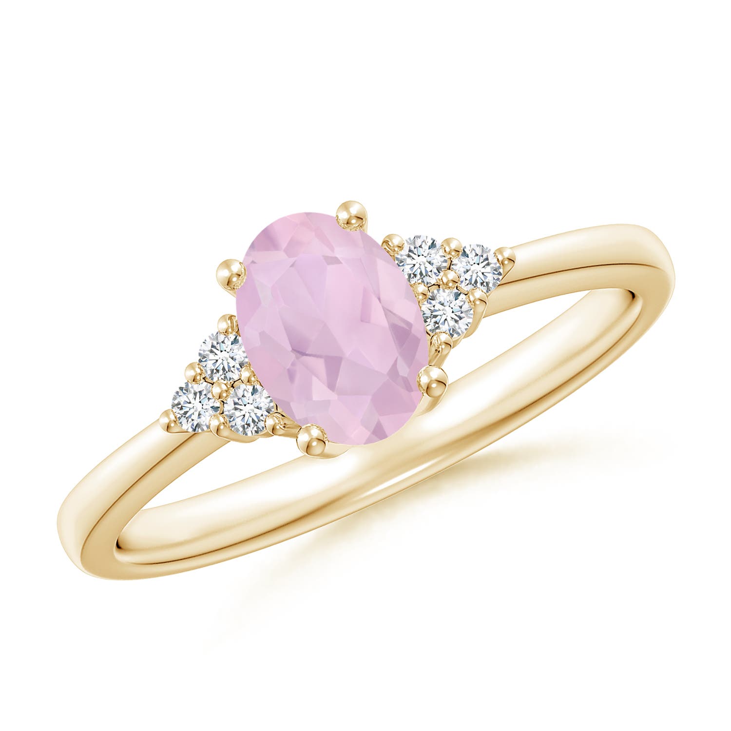 AAA - Rose Quartz / 0.78 CT / 14 KT Yellow Gold