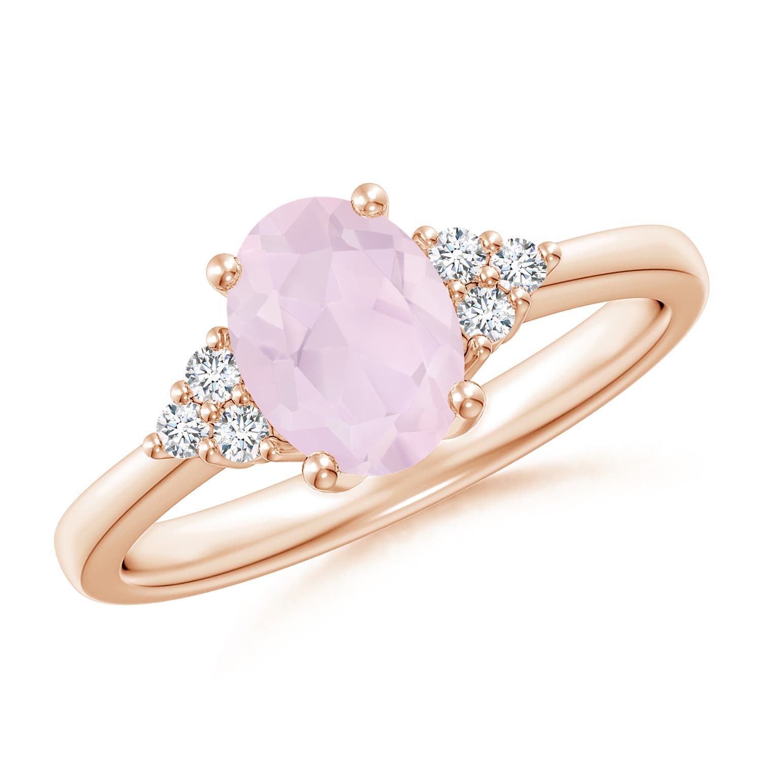 A - Rose Quartz / 1.11 CT / 14 KT Rose Gold