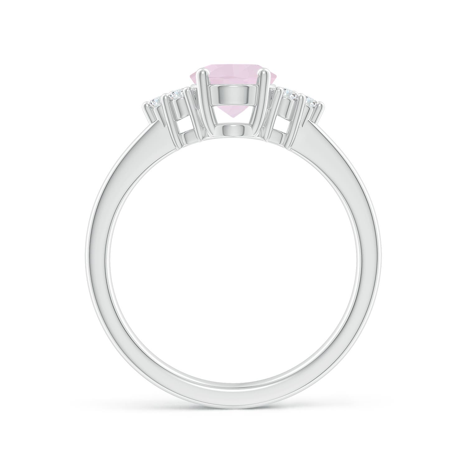 A - Rose Quartz / 1.11 CT / 14 KT White Gold