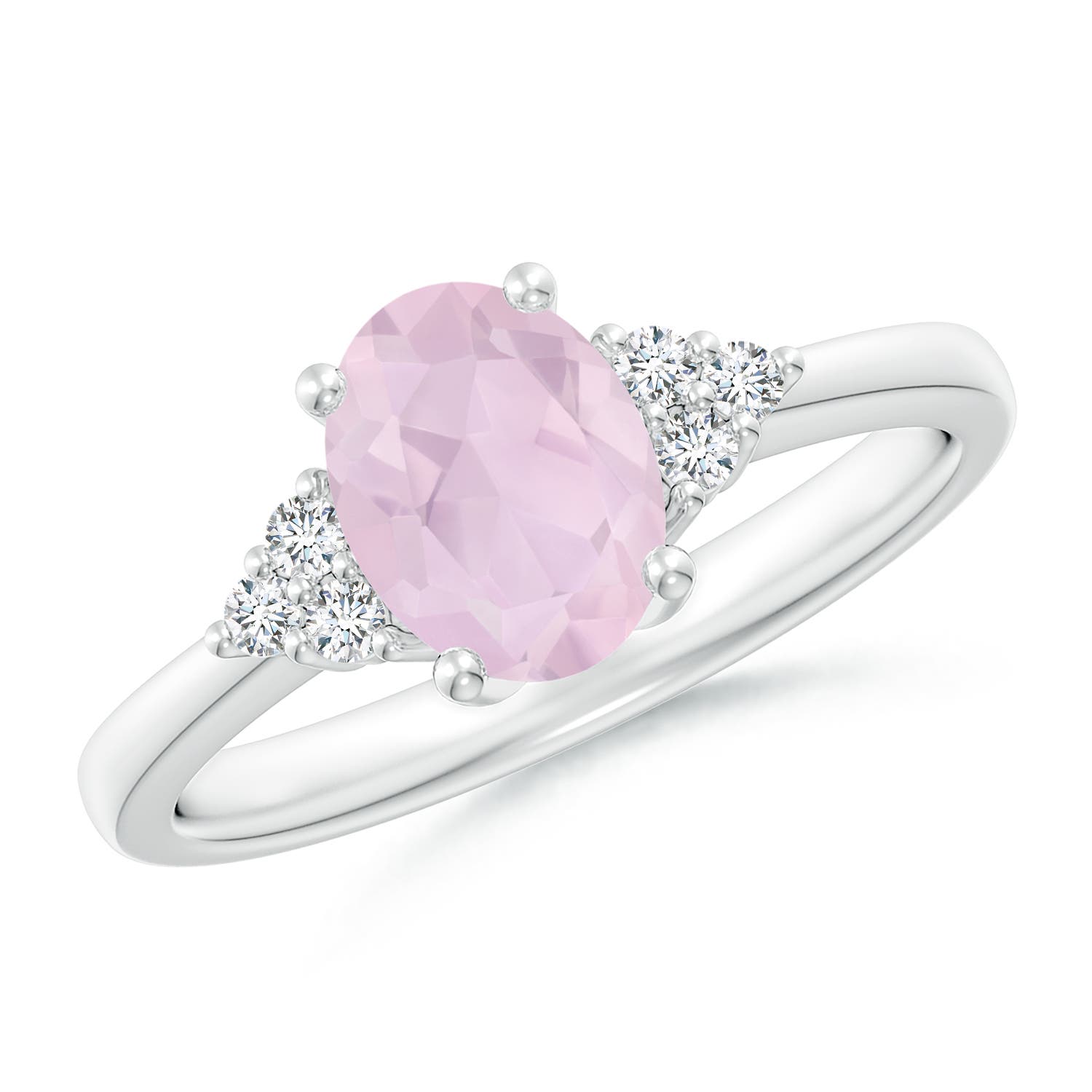 AA - Rose Quartz / 1.11 CT / 14 KT White Gold