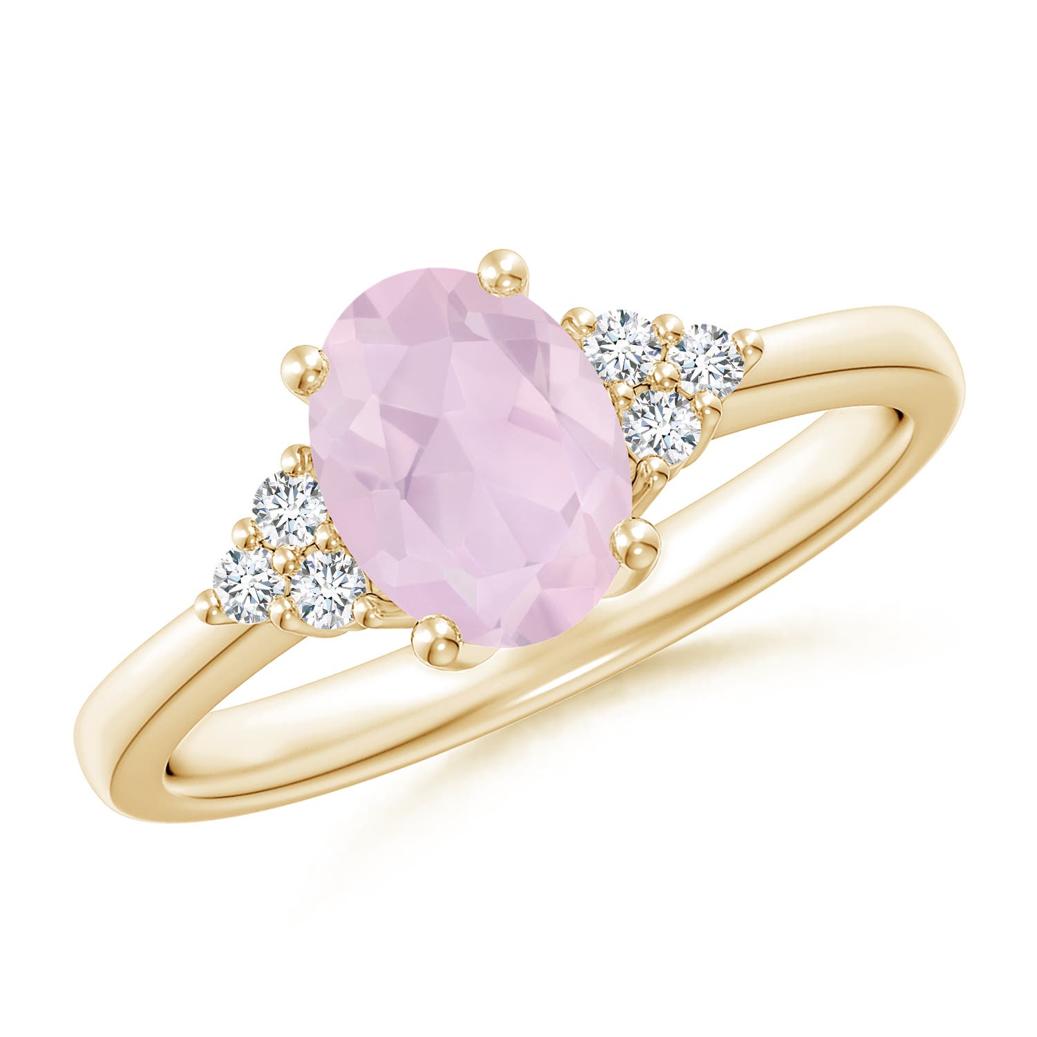 AA - Rose Quartz / 1.11 CT / 14 KT Yellow Gold