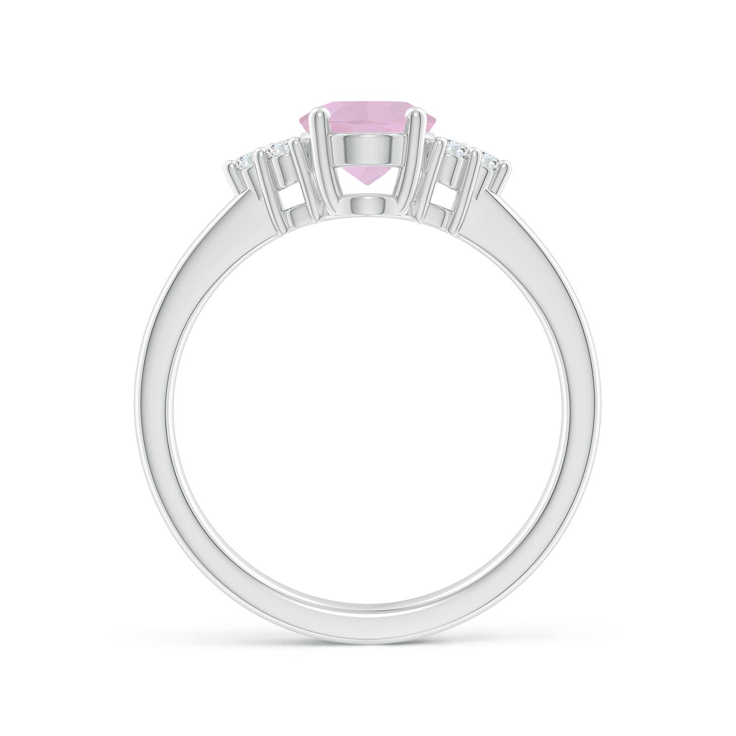 AAA - Rose Quartz / 1.11 CT / 14 KT White Gold