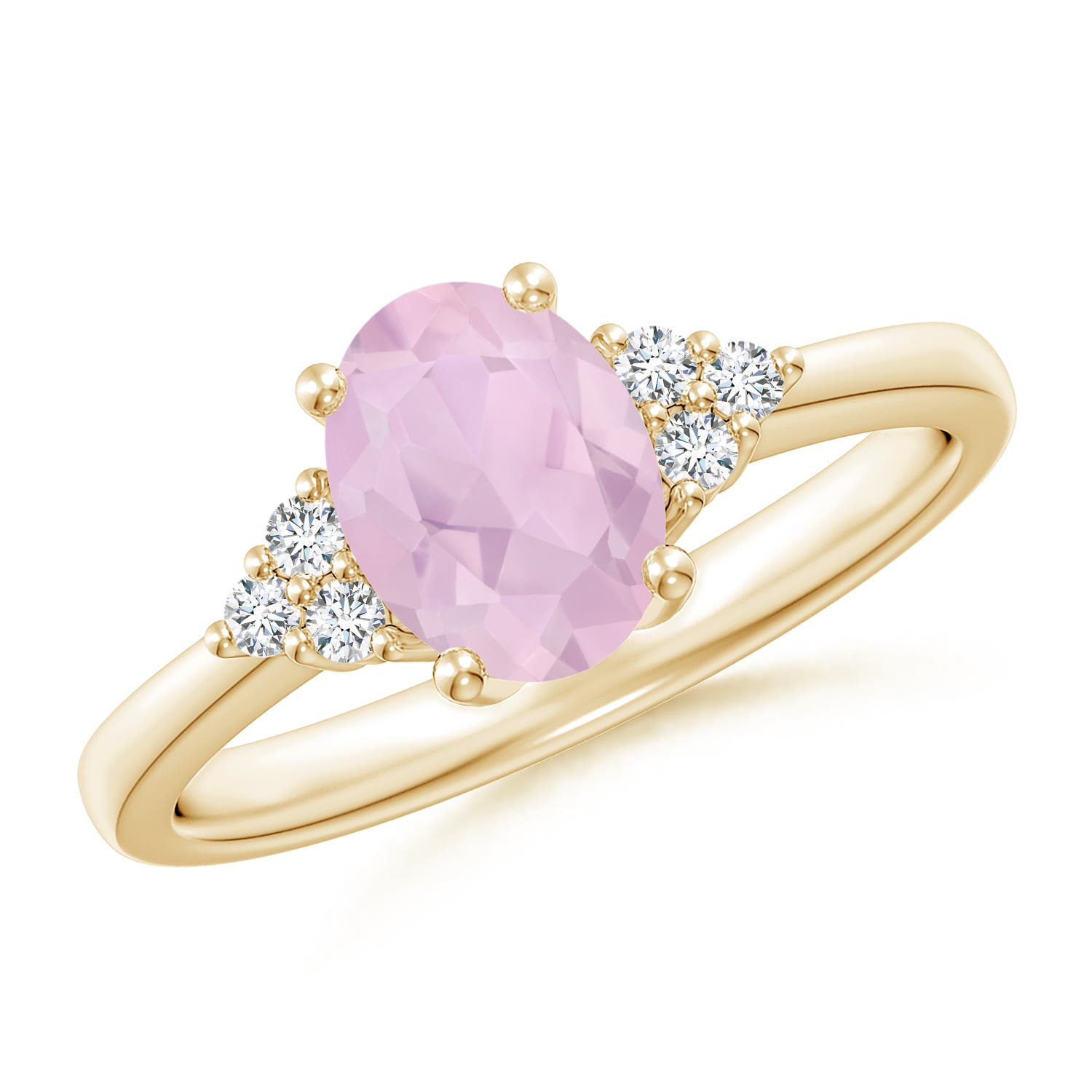 AAA - Rose Quartz / 1.11 CT / 14 KT Yellow Gold