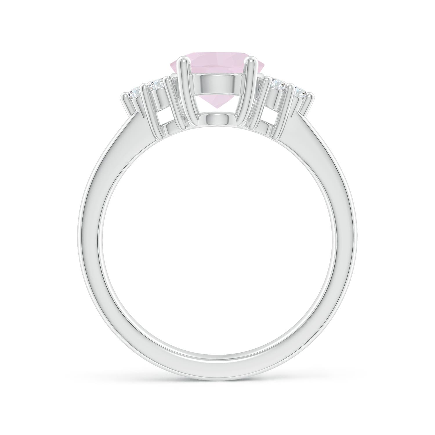 A - Rose Quartz / 1.67 CT / 14 KT White Gold