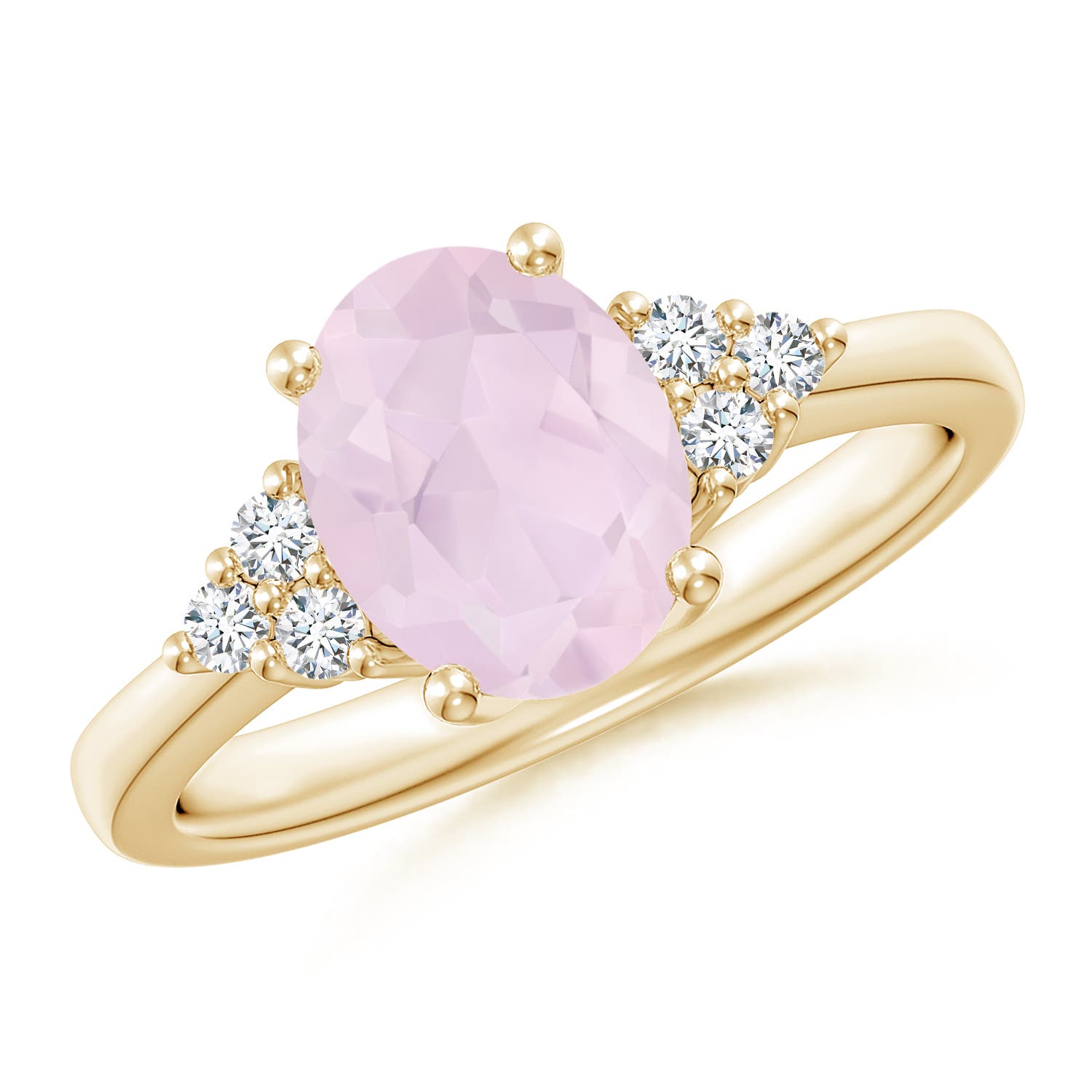 A - Rose Quartz / 1.67 CT / 14 KT Yellow Gold