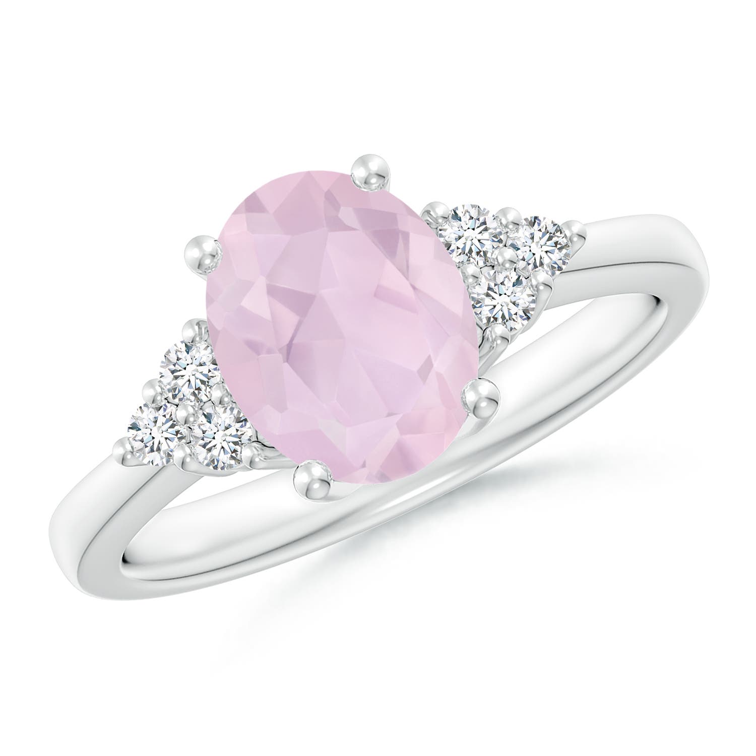 AA - Rose Quartz / 1.67 CT / 14 KT White Gold