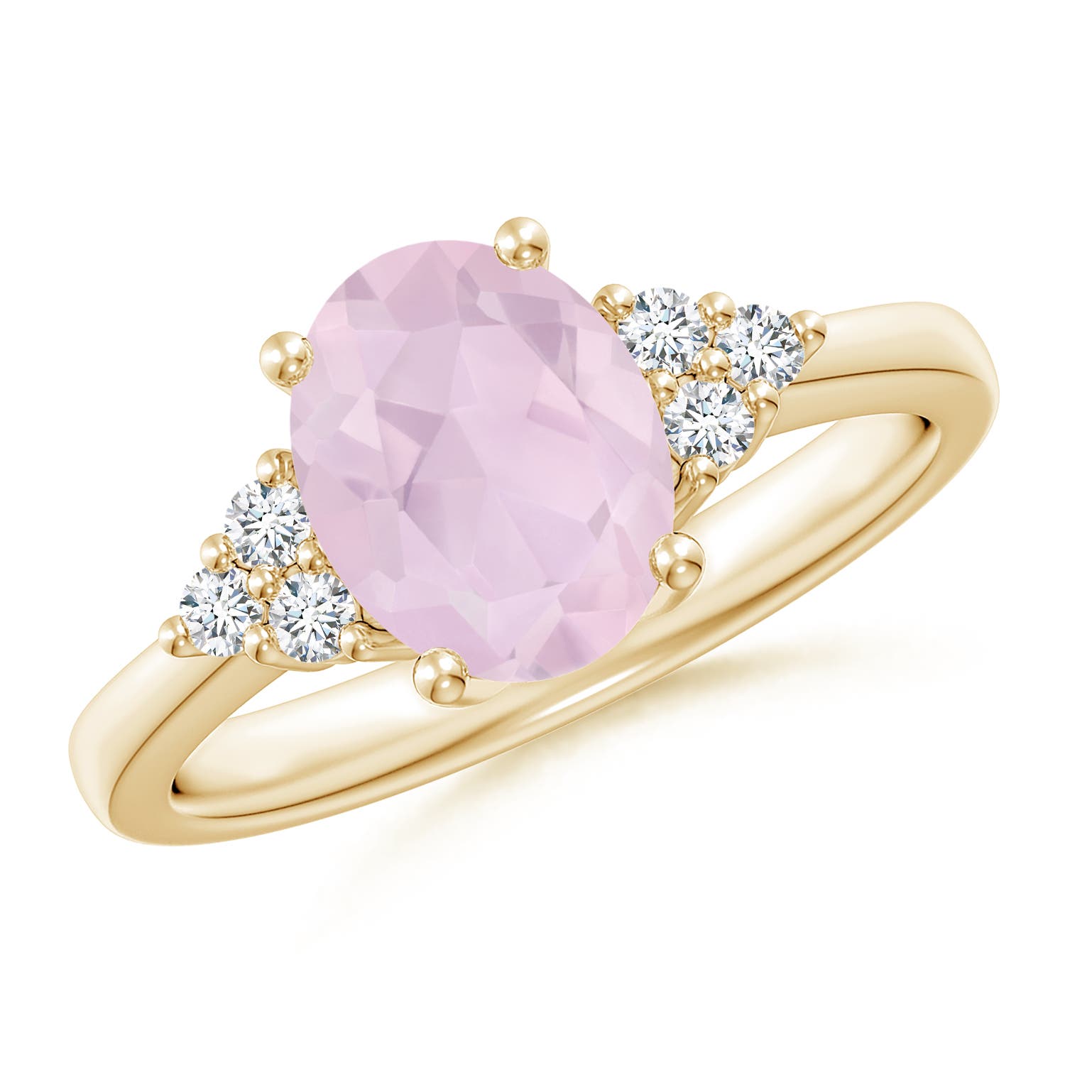 AA - Rose Quartz / 1.67 CT / 14 KT Yellow Gold