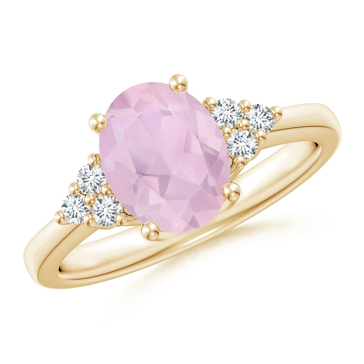 AAA - Rose Quartz / 1.67 CT / 14 KT Yellow Gold