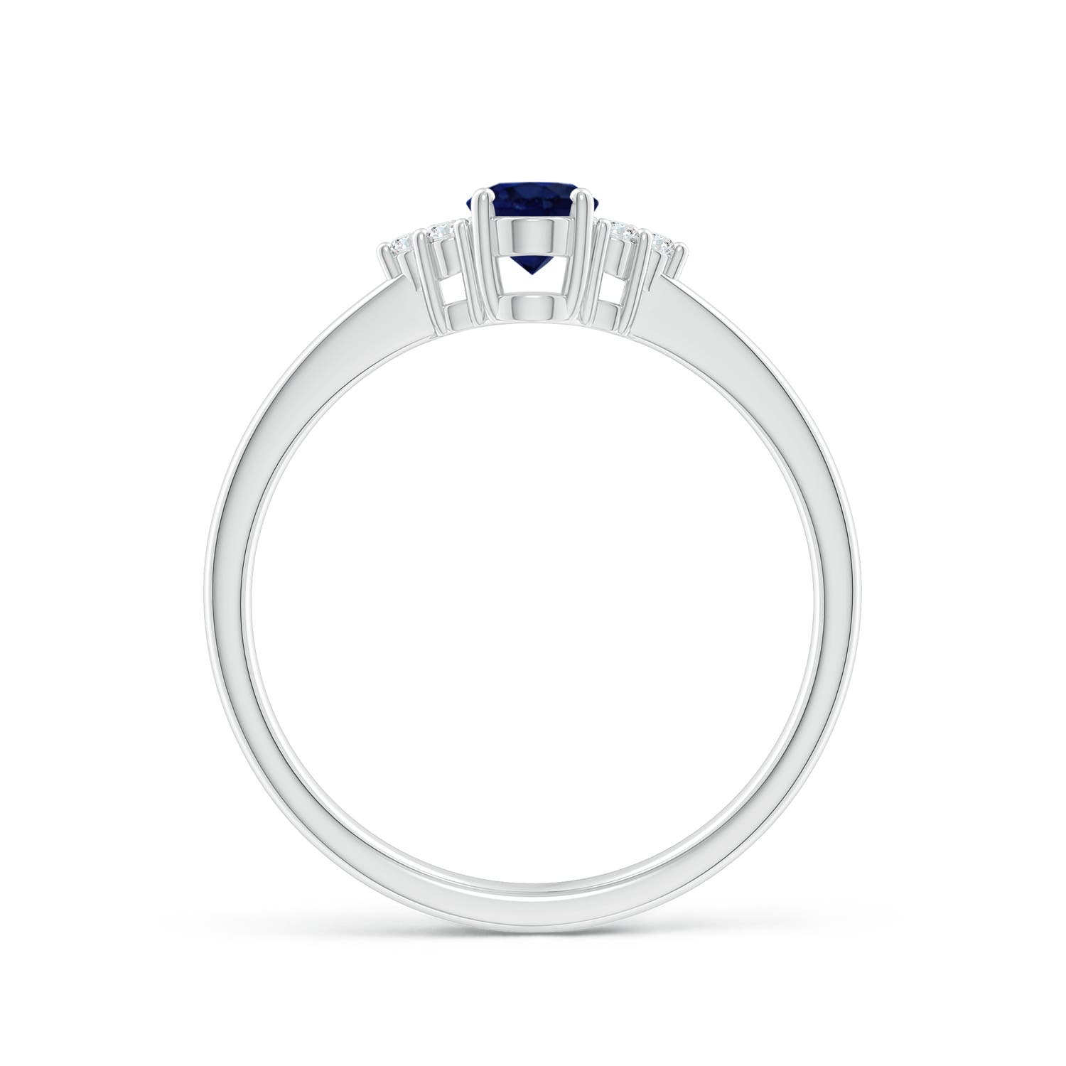 A - Blue Sapphire / 0.66 CT / 14 KT White Gold