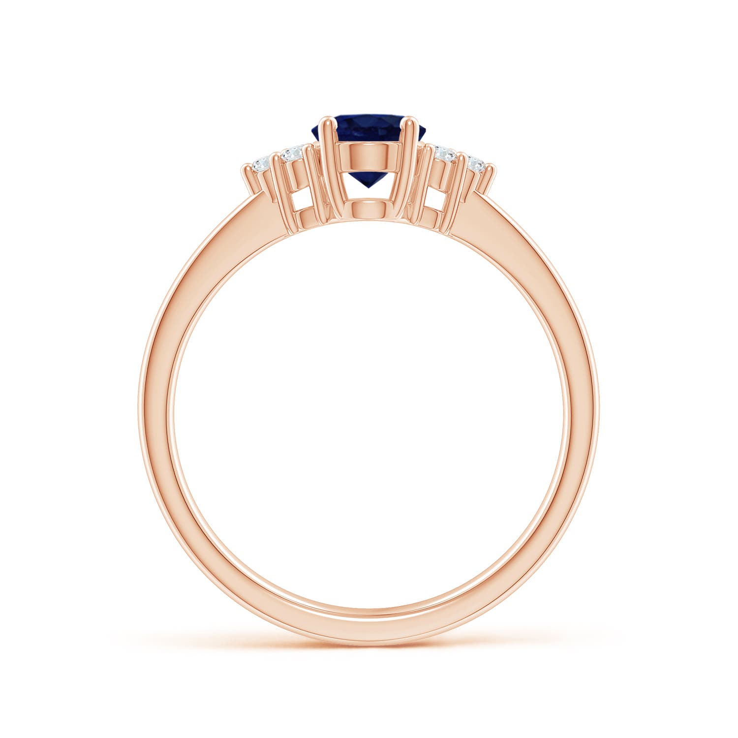 A - Blue Sapphire / 0.93 CT / 14 KT Rose Gold