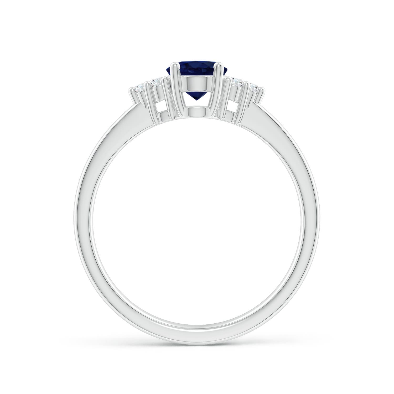 A - Blue Sapphire / 0.93 CT / 14 KT White Gold