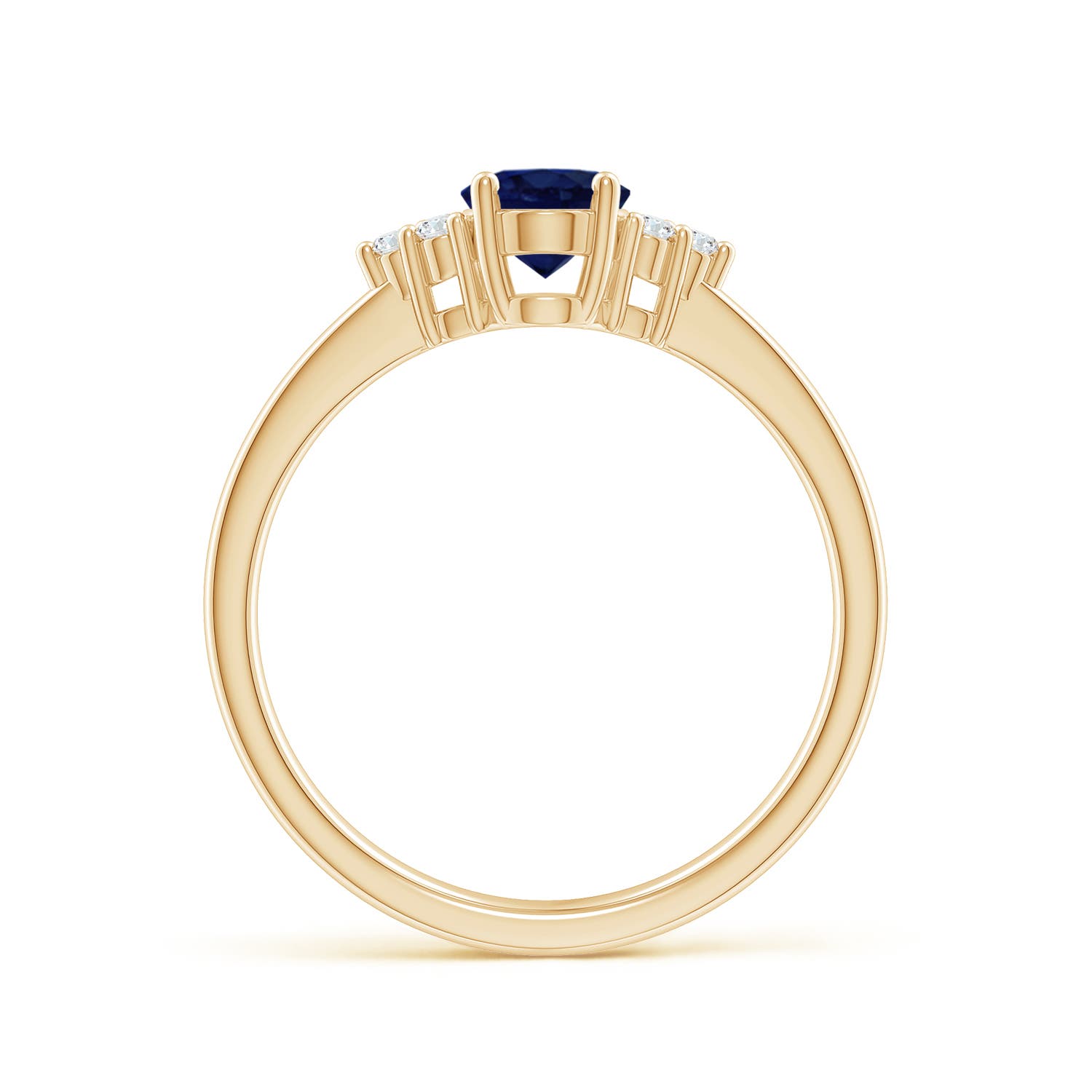 A - Blue Sapphire / 0.93 CT / 14 KT Yellow Gold