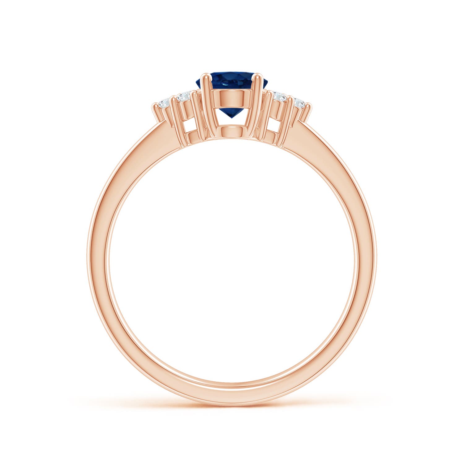 AA - Blue Sapphire / 0.93 CT / 14 KT Rose Gold