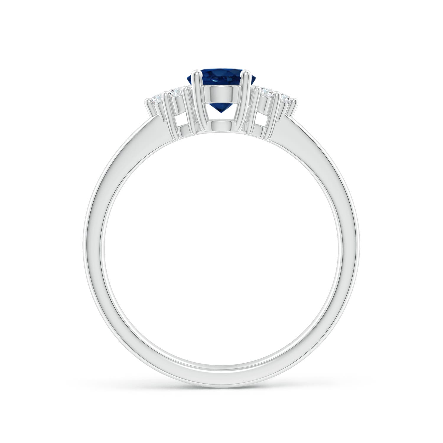 AA - Blue Sapphire / 0.93 CT / 14 KT White Gold