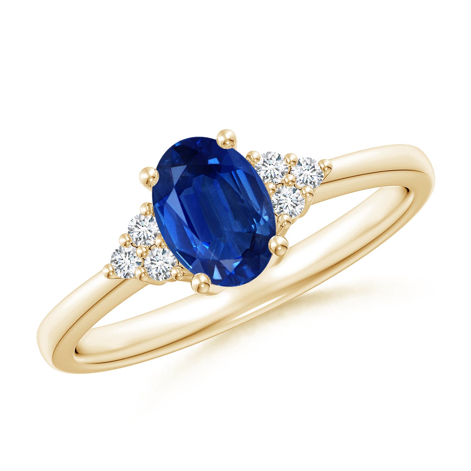 AAA - Blue Sapphire / 0.93 CT / 14 KT Yellow Gold