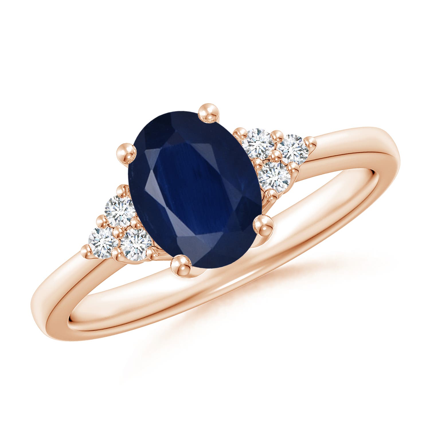 A - Blue Sapphire / 1.66 CT / 14 KT Rose Gold