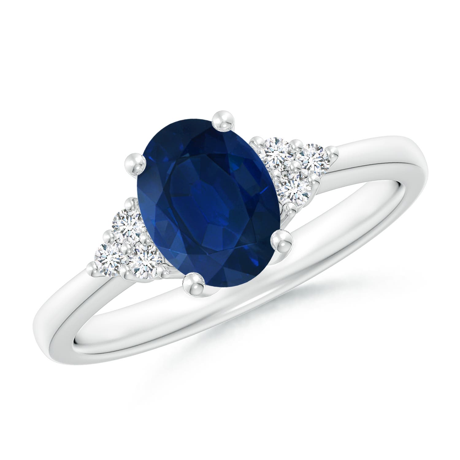 AA - Blue Sapphire / 1.66 CT / 14 KT White Gold