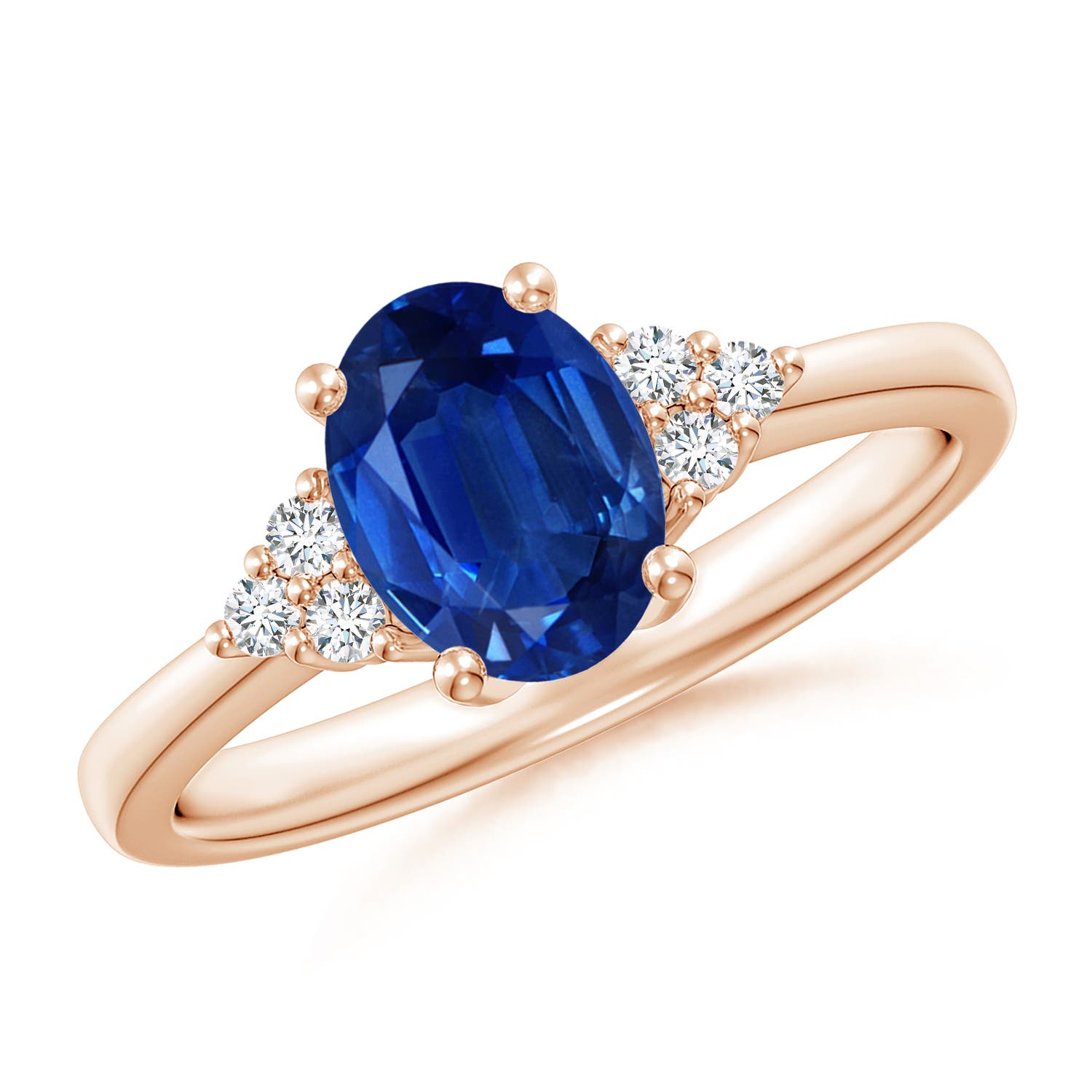 AAA - Blue Sapphire / 1.66 CT / 14 KT Rose Gold